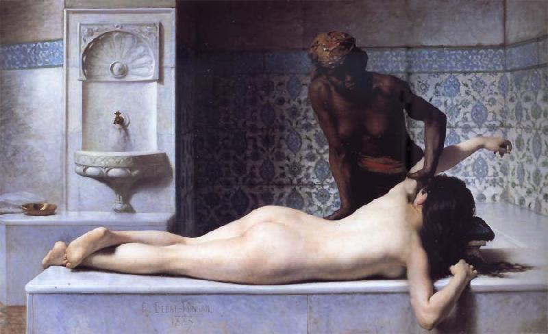 Edouard Debat Ponsan The Massage Scene from the Turkish Baths oil painting picture